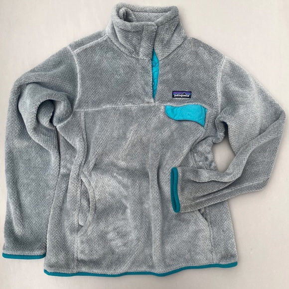Patagonia Snap-T Fleece Gray Pullover Sweater M - Picture 2 of 6
